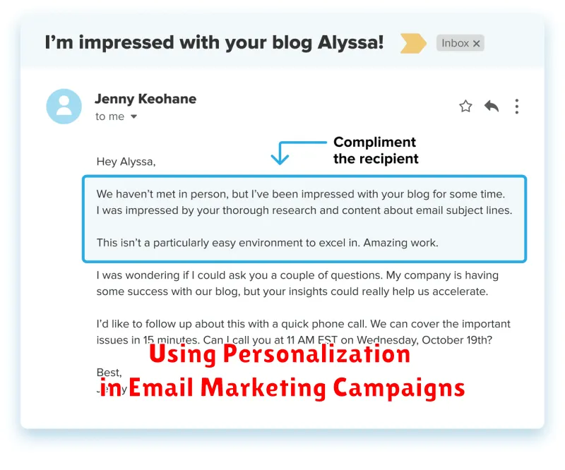 Using Personalization in Email Marketing Campaigns